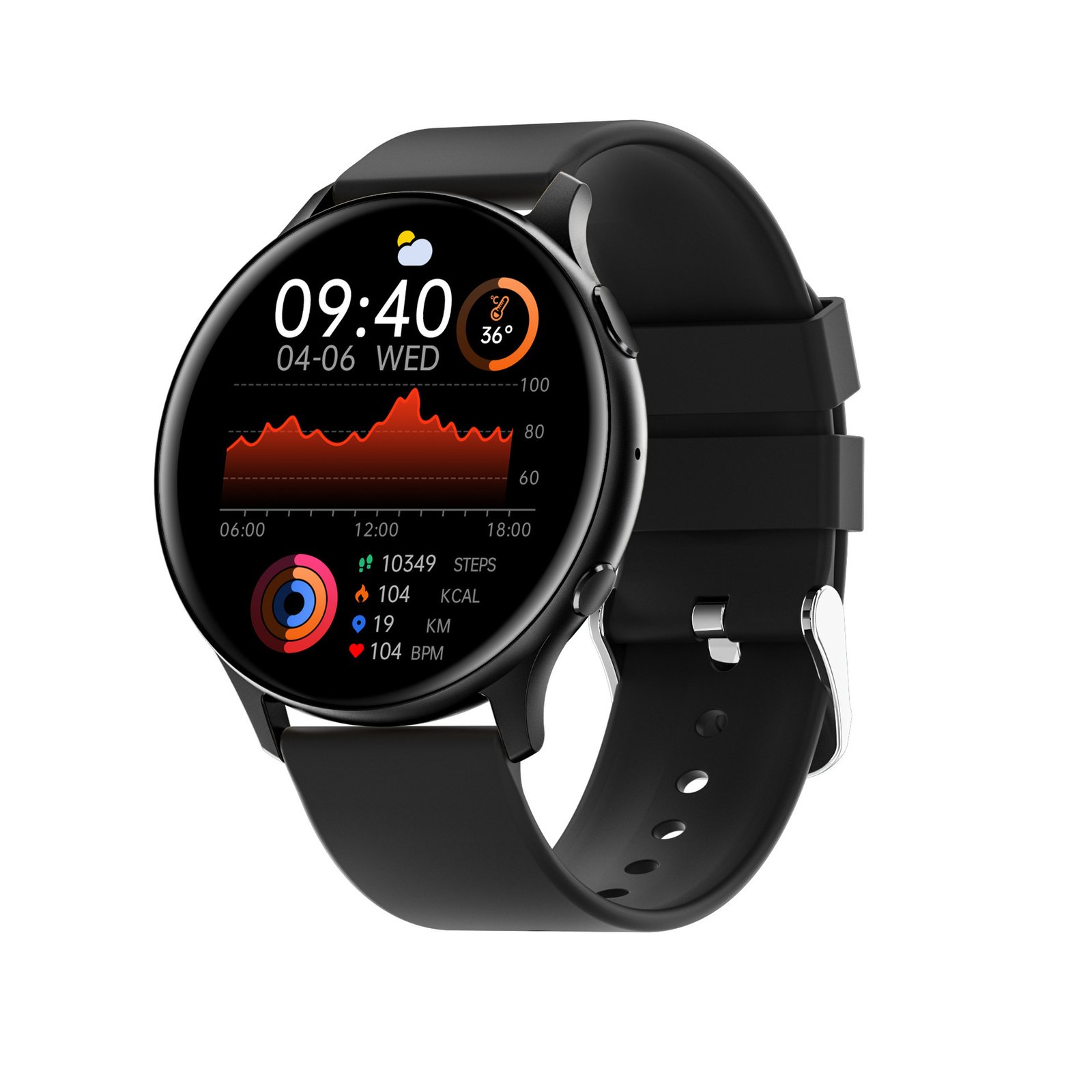 Smart Bluetooth Call Heart Rate Body Temperature Voice Assistant Watch - Image 8